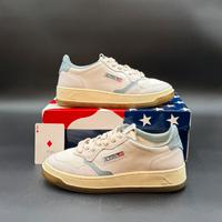 Autry sneakers medalist low bianche e azzurre, 39