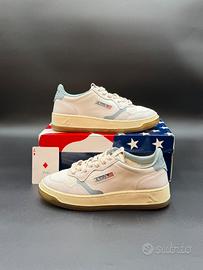 Autry sneakers medalist low bianche e azzurre, 39