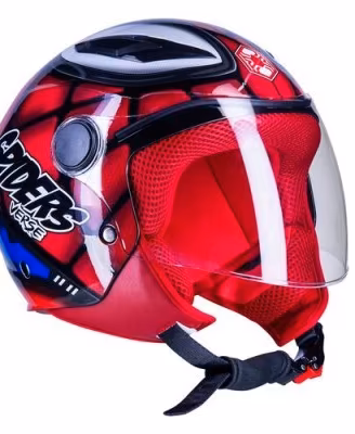 CASCO ONE JET JUNIOR SPIDER rosso