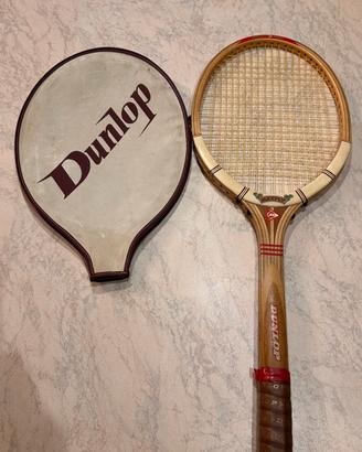 Racchetta Tennis Vintage Dunlop Legno Cust. Orig.