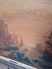 Quadro vintage. Stampa su tela dipinto 