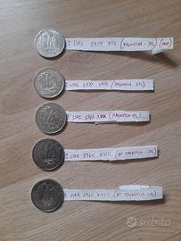 Lotto 5 monete 2 Lire Impero(1939-1940)(SPL)