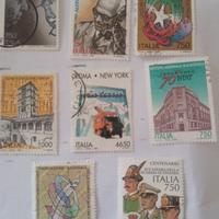 8 francobolli italiani usati del 1996