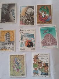 8 francobolli italiani usati del 1996