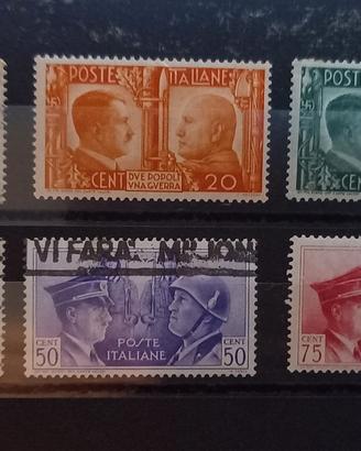 1941 Francobolli Patto d'acciaio 