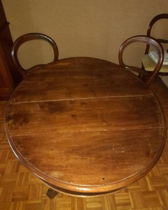 tavolo da pranzo XIX secolo ovale, allungabile