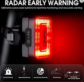 LUCE fanale posteriore bici con radar