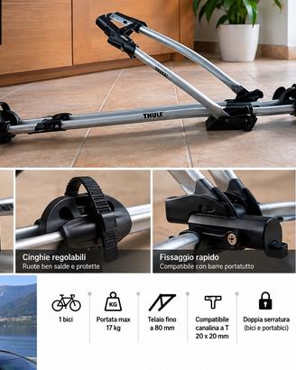 Thule FreeRide 532 portabici da tetto mai usato