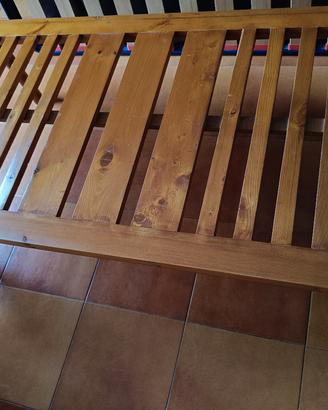rete letto singolo in legno massello 