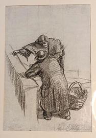 Carboncino su carta Alberto Martini del 1894