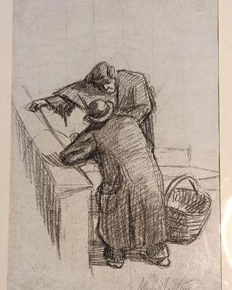 Carboncino su carta Alberto Martini del 1894