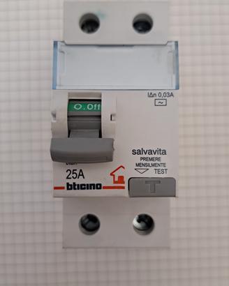 ⚡Interruttore Differenziale Bticino Salvavita 25A