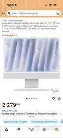iMac 24" M4 24-512 (Nuovo)