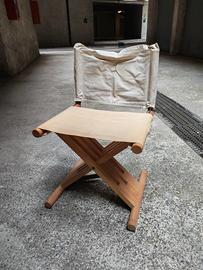 Sedia di design da regista anni '70.