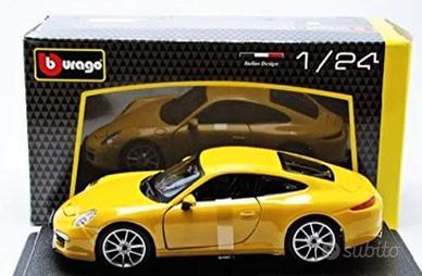 MODELLO AUTO PORSCHE 911 CARRERA S GIALLA BURAGO