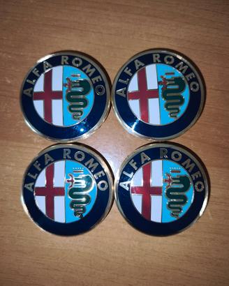 Kit completo di 4 coprimozzi ORIGINALI Alfa Romeo