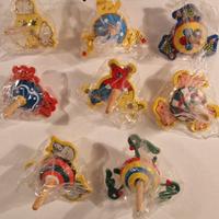8 Trottole di legno per bambini da collezione
