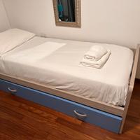 Letto singolo con secondo letto estraibile