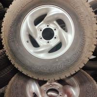 4 CERCHI IN LEGA gommati per Galloper / Pajero