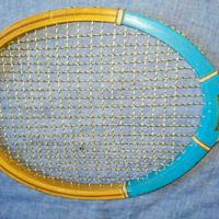 RACCHETTA DA TENNIS VINTAGE IN LEGNO  COPPA DAVIS