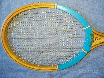 RACCHETTA DA TENNIS VINTAGE IN LEGNO  COPPA DAVIS