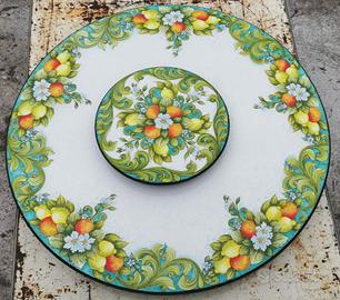 Tavoli artistici personalizzabili in pietra lavica