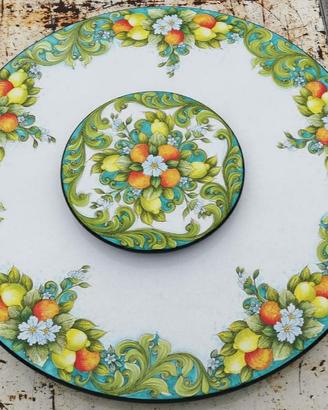 Tavoli artistici personalizzabili in pietra lavica