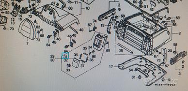 81164-MN5-000ZN coperchio tasca baule sx Honda GL1