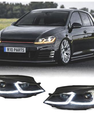 FARI VOLKSWAGEN VW GOLF 7 12-17 DRL DINAMICI NERI 