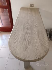  Penisola legno laccatura rover sbiancato