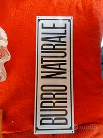 Targhetta alimentare vintage Burro naturale