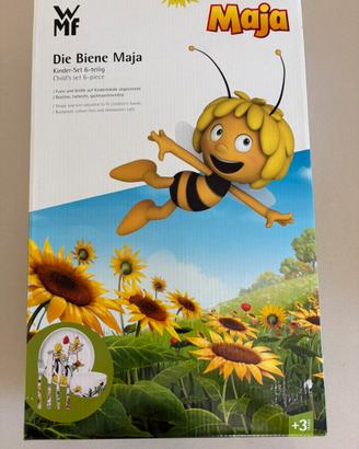 Set piatti e posate bimbo/bimba Ape Maya - 6 pezzi