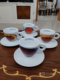 Francesco Clemente 4 tazze da cappuccino con piatt