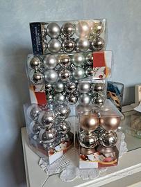 Set Sfere Argento e Ghiaccio, inverno polare