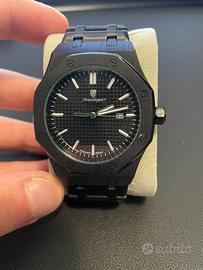 Orologio Uomo Nero in Acciaio