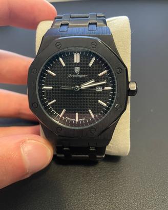 Orologio Uomo Nero in Acciaio