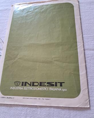 libretto istruzioni frigorifero  INDESIT anni 80