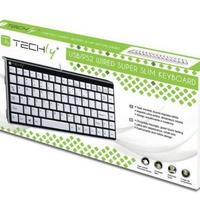 mini tastiera sottile ps2 usb teckly kb-100 bianca