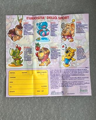 Cartina Gli Sportivotti Bauli 2002 NO Personaggi