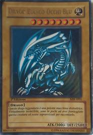 carta yu gi oh ! DRAGO BIANCO OCCHI BLU