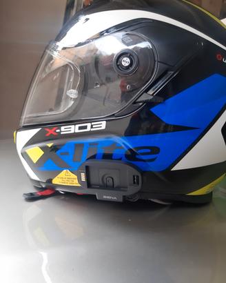 CASCO X-LITE CARBON    con INTERFONO SENA MONTATO 