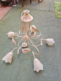 Lampadario  shabby chic 5 luci