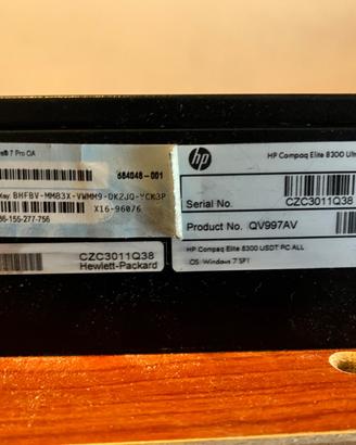 Computer hp compac élite 8300