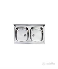 lavello d'appoggio 2 vasche mondial 