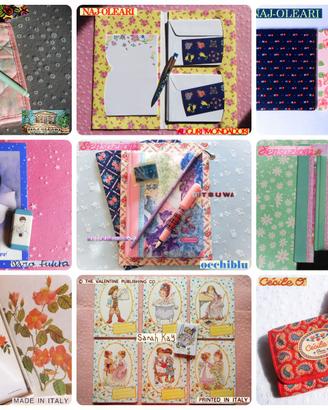 ✿ Articoli Cartoleria Vintage 1980 fiori fiorata ✿