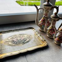 Servizio theiere  brocche caraffe dipintea mano