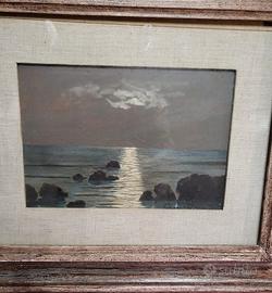 Gino Romiti. Olio su tavoletta.