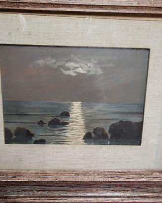 Gino Romiti. Olio su tavoletta.