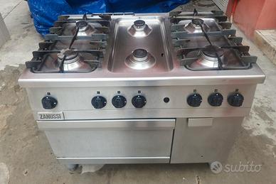 Cucina sei fuochi zanussi professionale con forno