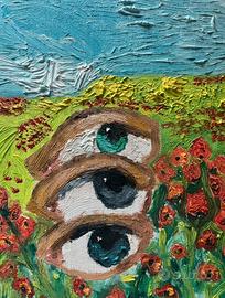 quadro, titolo: Visioni nel campo